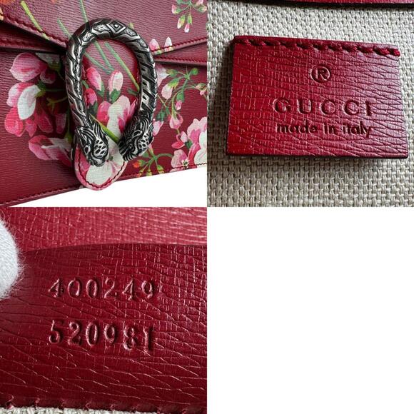 GUCCI Authentic Red Leather Shoulder Bag - Picture 5 of 5